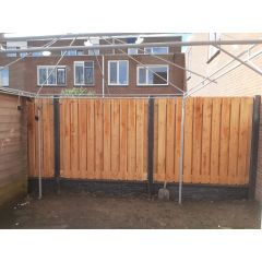 Aanbieding semi luxe hout beton schutting Red class wood