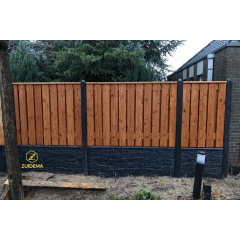 Tuinscherm bruin geïmpregneerd 180x130cm – 21 planks recht