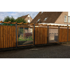 Tuinscherm bruin geïmpregneerd 180x180cm - betonijzertrellis