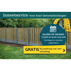 Inmeetservice hout-beton schutting in Groningen Friesland en Drenthe