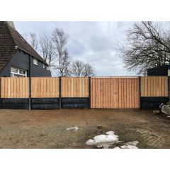 Aanbieding luxe hout beton schutting Douglas 16MM