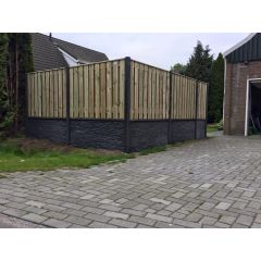 Aanbieding luxe hout beton schutting Grenenhout 17MM