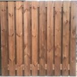 Tuinscherm bruin - 21 planks  - 180 x 130 cm